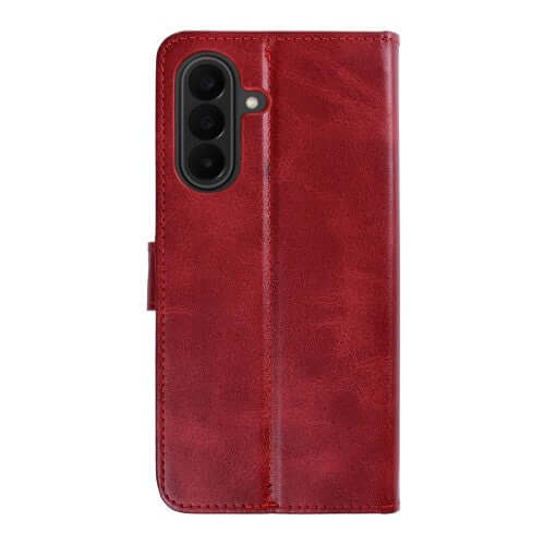 Rixus bookcase voor Samsung Galaxy A27 – donkerrood
