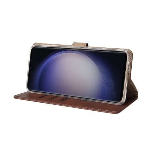 Rixus bookcase voor Samsung Galaxy S25 Ultra – bruin