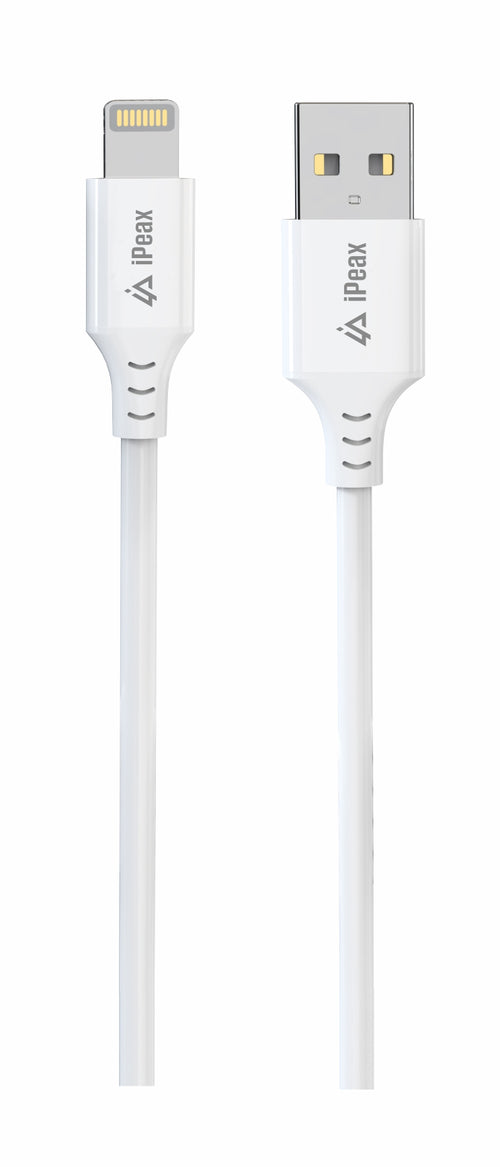 iPeax USB-A naar Lightning Kabel – 1 Meter – Wit - Perfect voor al jouw Apple-apparaten - Laad Centrum
