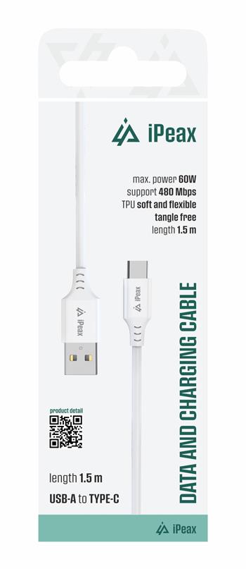 iPeax USB-C naar USB-A Kabel - Verbeter uw Connectiviteit met 1,5 Meter Lengte - Laad Centrum