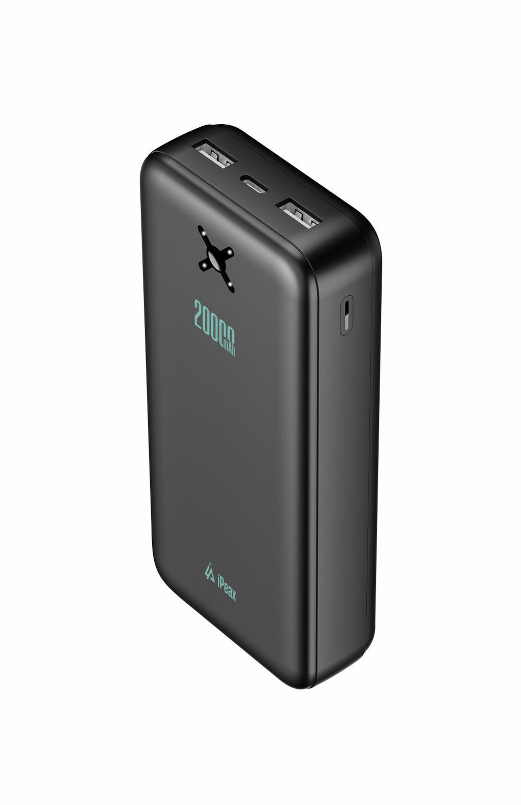 iPeax Dual USB-A Powerbank 10.5W – 20.000 mAh – Zwart