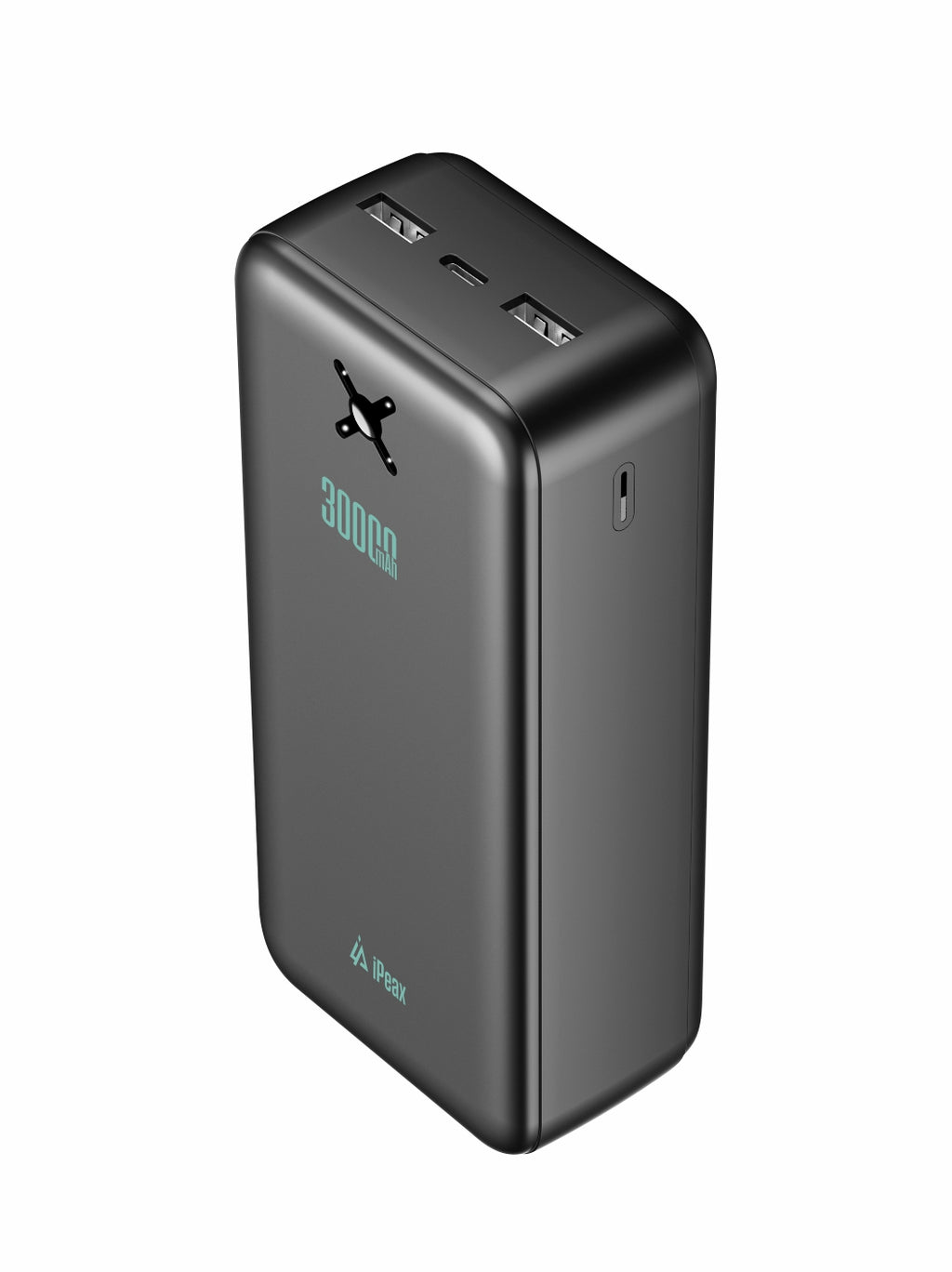 iPeax Dual USB-A Powerbank 10.5W – 30.000 mAh – Zwart