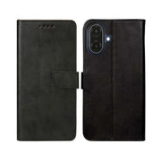 Rixus bookcase voor Samsung Galaxy A07 / A08 – zwart