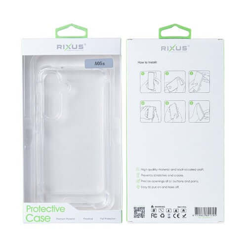 Rixus Anti-Burst-hoesje voor Samsung Galaxy A05s – transparant