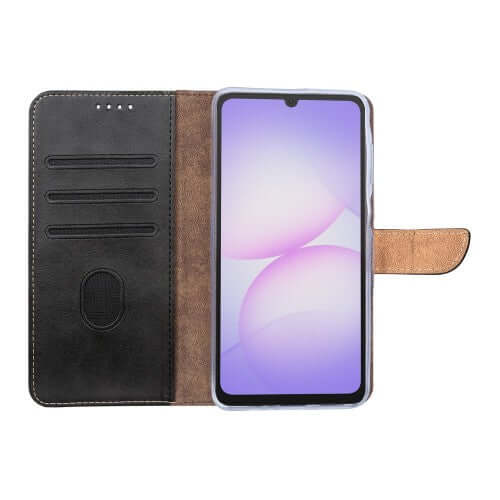 Rixus bookcase voor Samsung Galaxy A07 / A08 – zwart