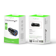 Rixus RXCC12 USB-C PD + QC 3.0 Autolader 38W – Zwart