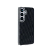 Rixus Mag Carbon hoesje voor Samsung Galaxy S25 – MagSafe-compatibel, titaniumgrijs