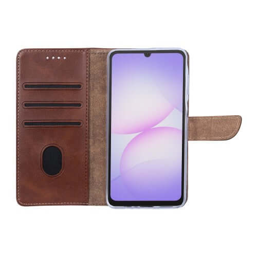 Rixus bookcase voor Samsung Galaxy A07 / A08 – bruin