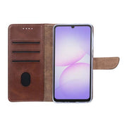 Rixus bookcase voor Samsung Galaxy A07 / A08 – bruin
