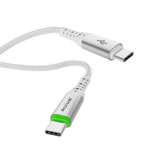 Rixus RXUC21C Auto Disconnect USB-C naar USB-C kabel 1m 60W wit – aansluitingen