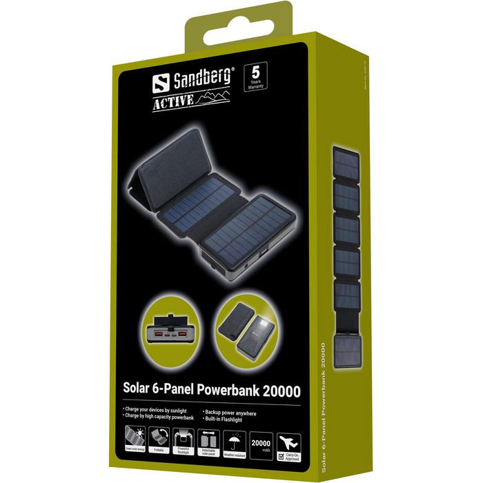 Sandberg Solar 6-Panel Powerbank 20.000 mAh