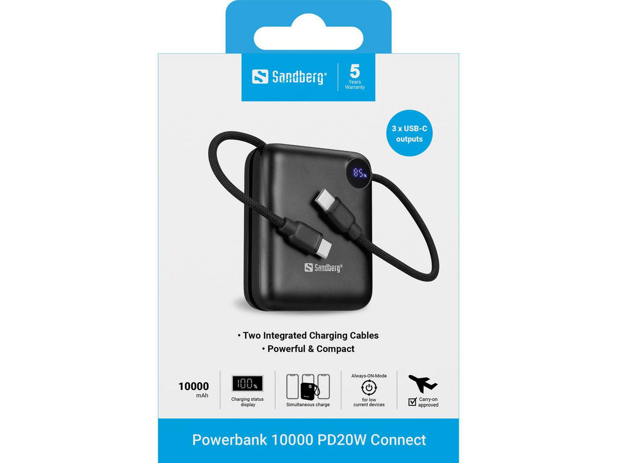 Sandberg Powerbank 10.000 mAh PD 20W Connect