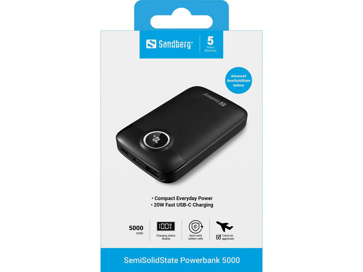 Sandberg SemiSolidState Powerbank 5.000 mAh