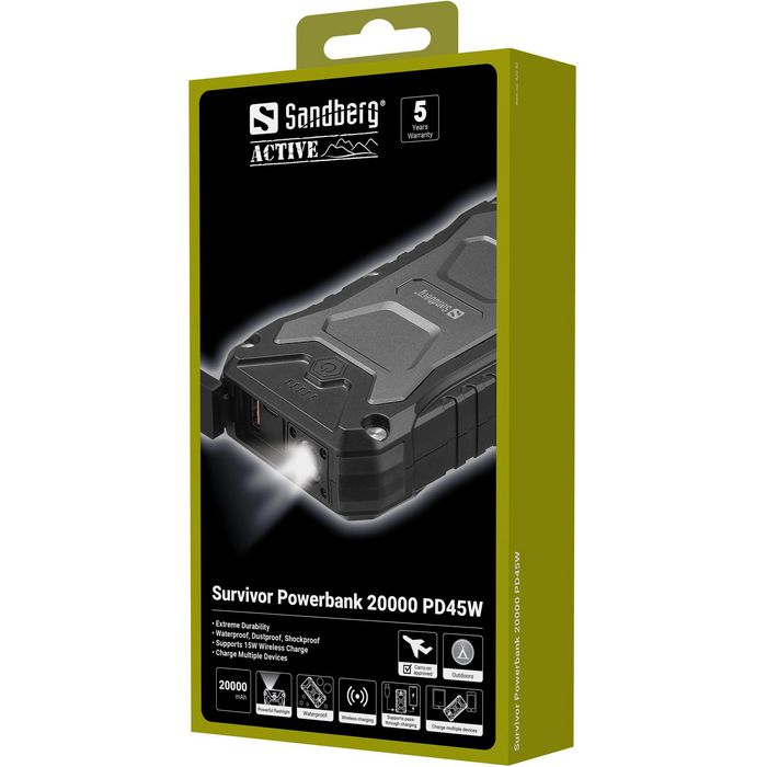 Sandberg Survivor Powerbank 20.000 mAh PD 30W