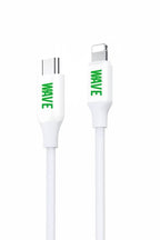 Wave WA-9 USB-C naar Lightning Oplaadkabel 2 Meter 20W (Wit) - Laad Centrum