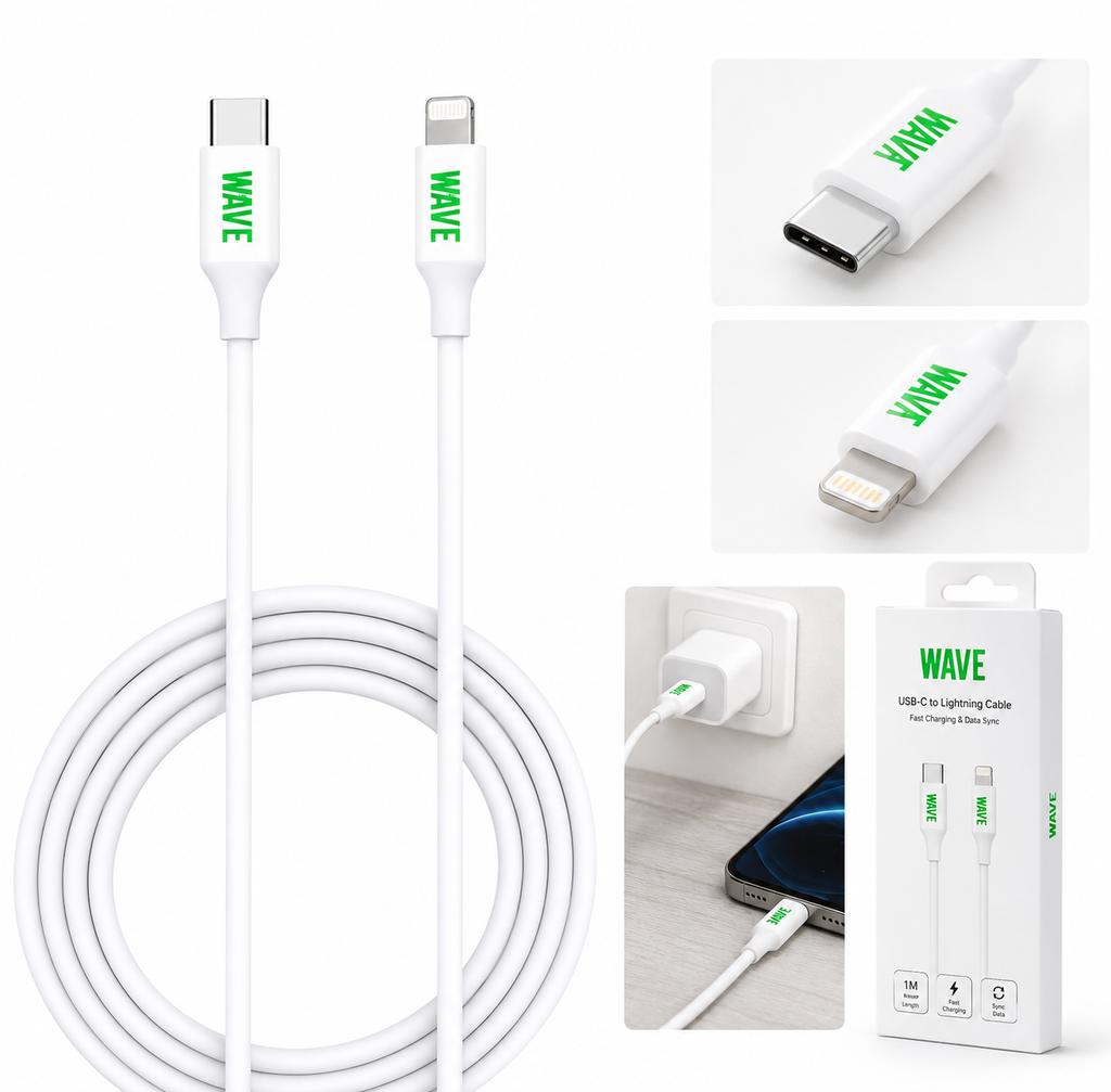 Wave WA-9 USB-C naar Lightning kabel 2m 20W