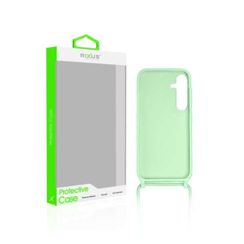 Rixus TPU-hoesje met koord voor Samsung Galaxy A25 5G – matchagroen