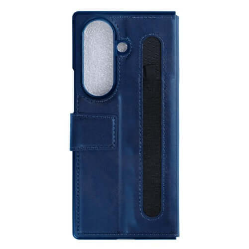 Rixus wallet-hoesje met penhouder voor Samsung Galaxy Z Fold7 – blauw