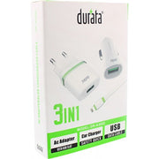 Samsung Autolader 15W met USB-C & Micro-USB Combo Kabel – Zwart