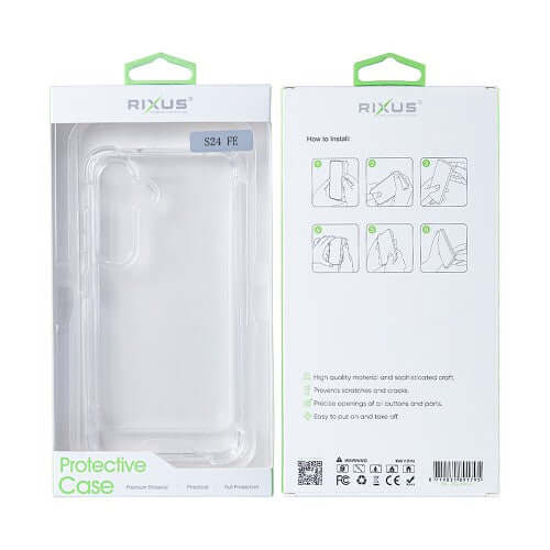 Rixus Anti-Burst hoesje voor Samsung Galaxy S24 FE – transparant
