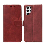 Rixus bookcase voor Samsung Galaxy S25 Ultra – donkerrood
