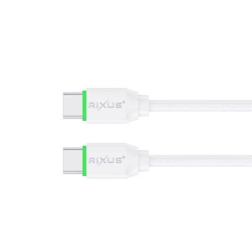 Rixus RXUC13C USB-C naar USB-C snellaadkabel 30cm wit – kabeldetail
