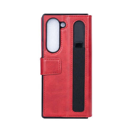 Rixus wallet-hoesje met penhouder voor Samsung Galaxy Z Fold6 – rood