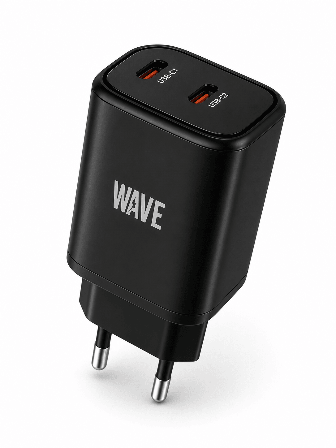 Wave WA-174 Dual USB-C PD Wandlader 35W – Zwart