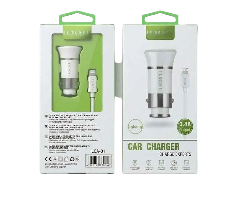 Altijd Snel Opladen met de Dual USB-A Autolader – 3.4A Wit - Auto oplader