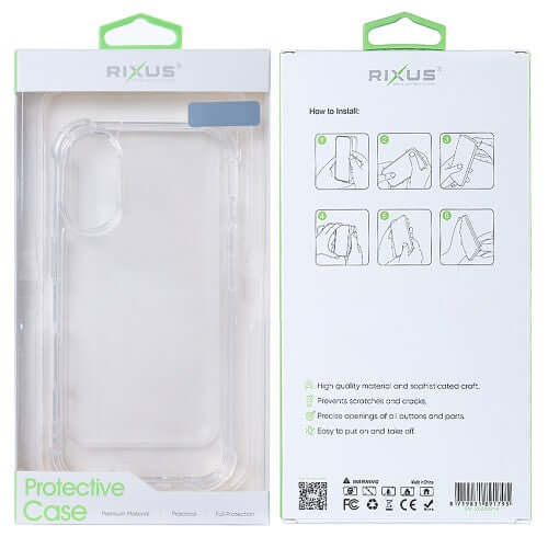 Rixus Anti-Burst hoesje voor Samsung Galaxy S25 Edge – transparant
