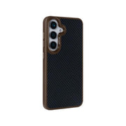 Rixus Mag Carbon hoesje voor Samsung Galaxy S25 – MagSafe-compatibel, bruin