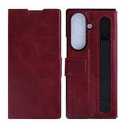 Rixus wallet-hoesje met penhouder voor Samsung Galaxy Z Fold8 Ultra – donkerrood