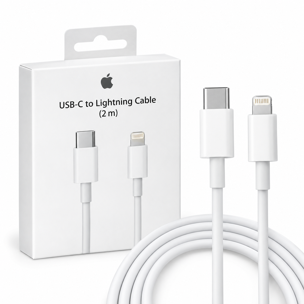 Apple iPhone USB-C naar Lightning Kabel 2 Meter – Snelladen & Data Sync – Wit