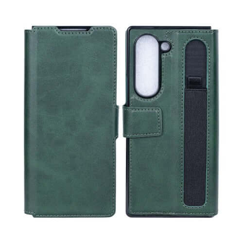 Rixus wallet-hoesje met penhouder voor Samsung Galaxy Z Fold6 – groen