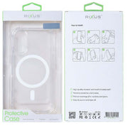 Rixus Anti-Burst hoesje voor Samsung Galaxy S25 Edge – MagSafe-compatibel, transparant