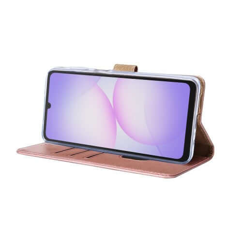 Rixus bookcase voor Samsung Galaxy A07 / A08 – roze