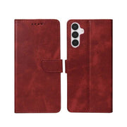 Rixus bookcase voor Samsung Galaxy S25 FE – donkerrood