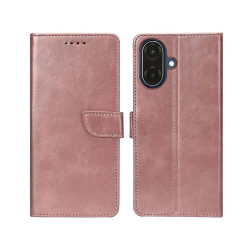 Rixus bookcase voor Samsung Galaxy A07 / A08 – roze