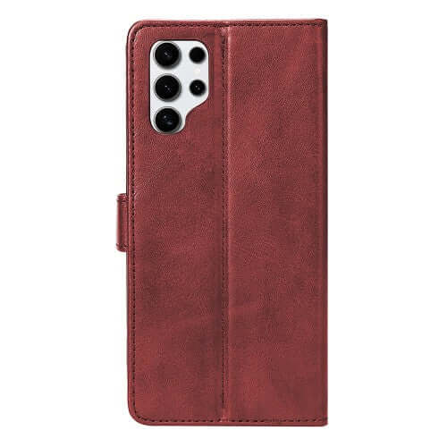 Rixus bookcase voor Samsung Galaxy S25 Ultra – donkerrood