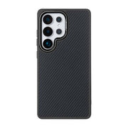 Rixus Mag Carbon hoesje voor Samsung Galaxy S25 Ultra – MagSafe-compatibel, titaniumzwart