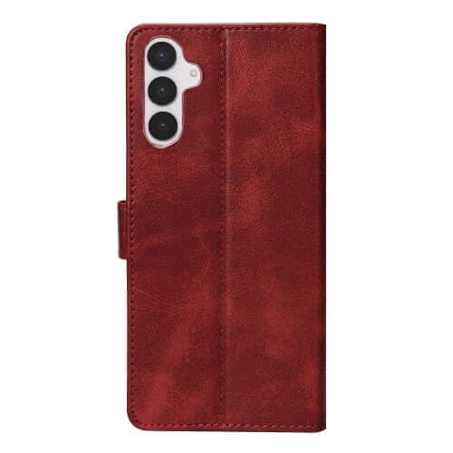 Rixus bookcase voor Samsung Galaxy S25 FE – donkerrood