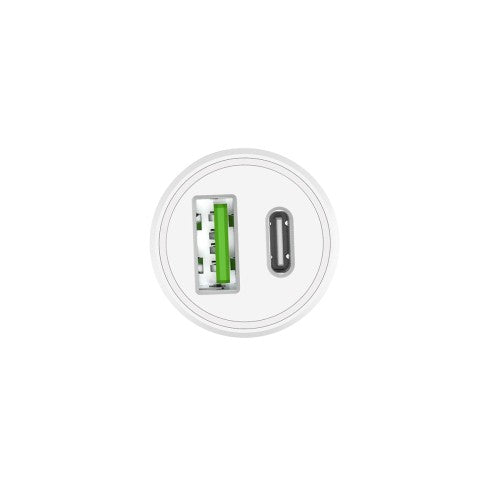 Rixus RXCC16S Dual-Port Autolader 38W – PD + QC 3.0 – Display