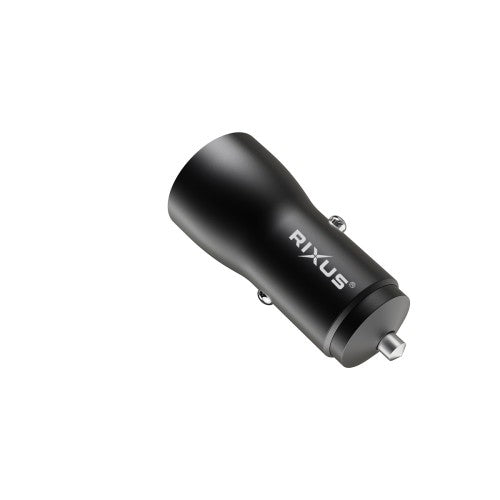 Rixus RXCC12 USB-C PD + QC 3.0 Autolader 38W – Zwart
