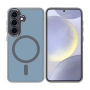 Rixus Classic 04 hoesje voor Samsung Galaxy S25 Plus – MagSafe-compatibel, titaniumgrijs