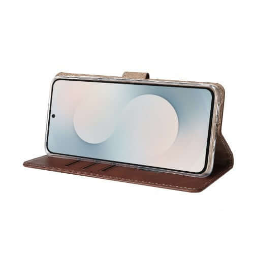 Rixus bookcase voor Samsung Galaxy S25 FE – bruin