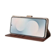 Rixus bookcase voor Samsung Galaxy S25 FE – bruin