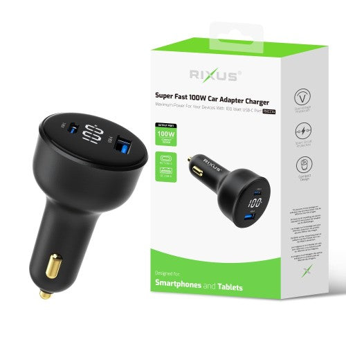 Rixus RXCC14 Autolader 100W – Zwart