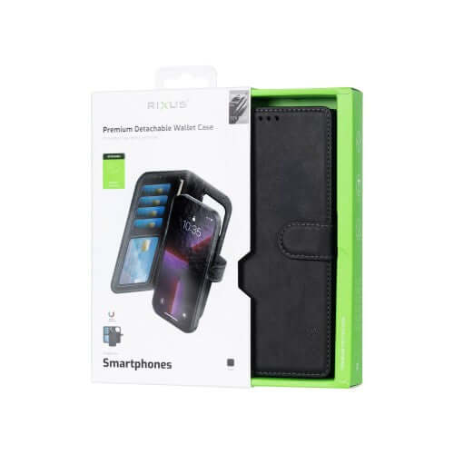 Rixus Duo magnetische wallet voor Samsung Galaxy S26 – zwart