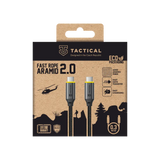 Compacte USB-C kabel - Tactical Fast Rope Aramid 2.0 0,3 meter voor eenvoudig opladen