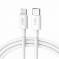 Wave WA-229 USB-C naar Lightning Nylon Snellaadkabel 60W – 1 Meter – Wit